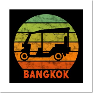 Bangkok Tuk Tuk On A Rainbow Of Colors Posters and Art